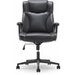 Serta Connor Modern Bonded Faux Leather Office Chair with Casters in Black