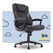 Serta Connor Modern Bonded Faux Leather Office Chair with Casters in Black