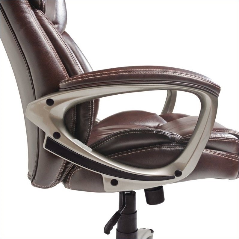 Executive Office Chair in Brown Bonded Leather 43520