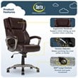 Serta Garret Ergonomic Executive Office Chair Bonded Leather Brown