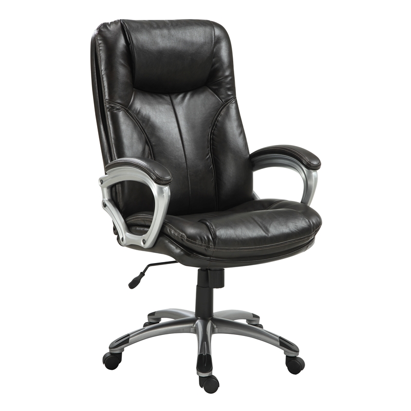 Serta Office Chair in Puresoft Brown Faux Leather | Cymax Business