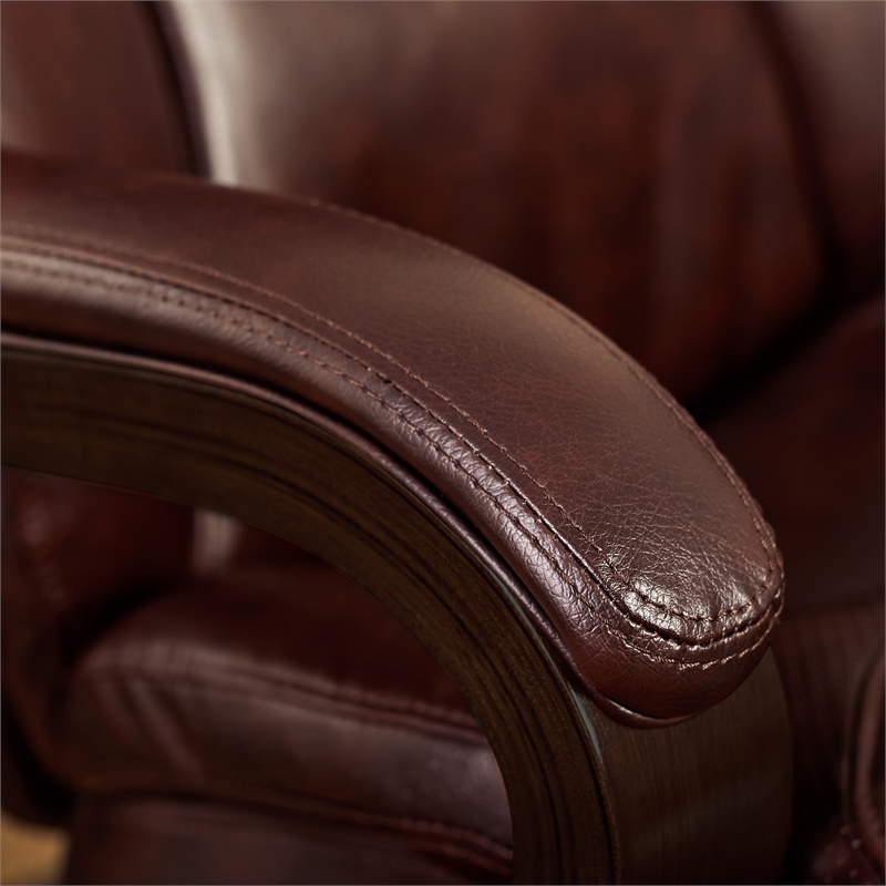Serta Executive Office Chair In Brown, Brown Bonded Leather