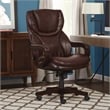 Serta Conway Big and Tall Executive Office Chair Chestnut Brown Bonded Leather