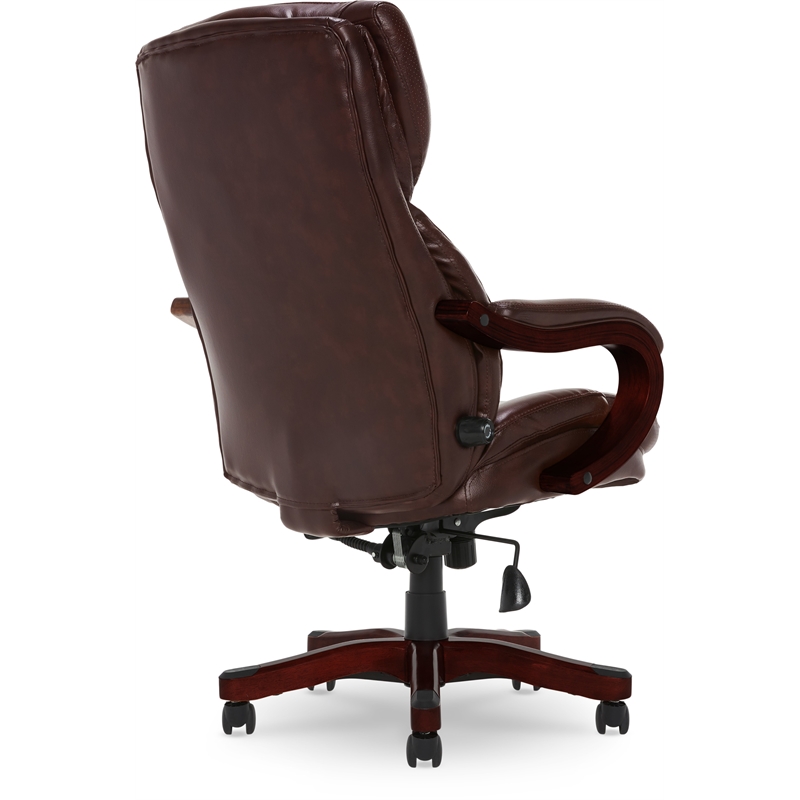 La-Z-Boy Bellamy Executive Bonded Leather Office Chair, Coffee Brown