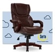 Serta Conway Big and Tall Executive Office Chair Chestnut Brown Bonded Leather