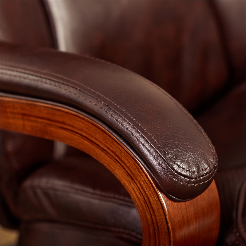 Serta Executive Office Chair in Brown Bonded Leather 43506