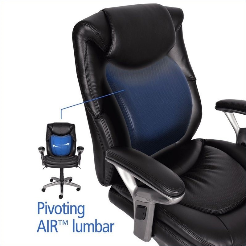 Serta AIR Office Chair in Black Bonded Leather Cymax Business