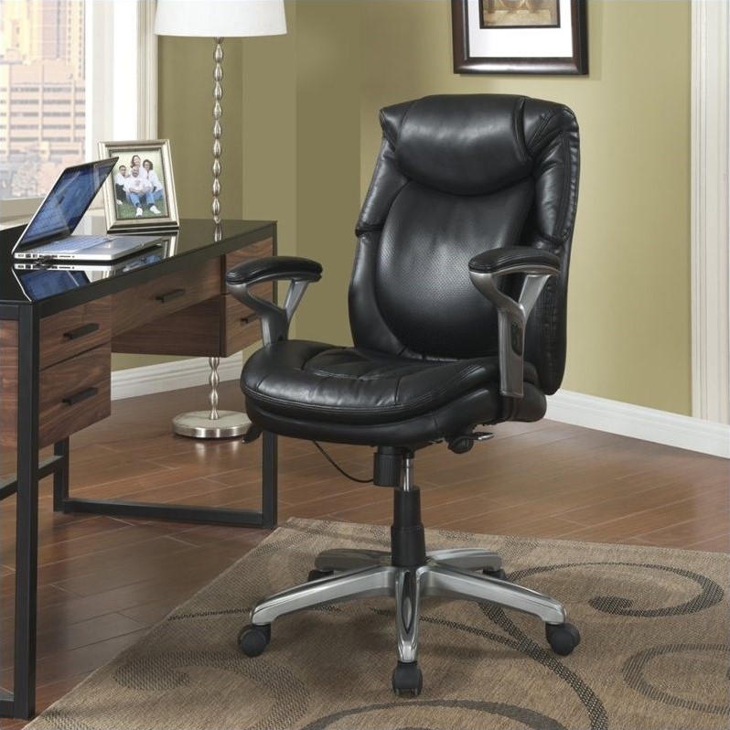 Serta Air Office Chair In Black Bonded Leather 44103