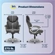 Serta Bryce Upholstered Bonded Faux Leather Office Chair in Gray