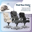 Serta Bryce Upholstered Bonded Faux Leather Office Chair in Gray