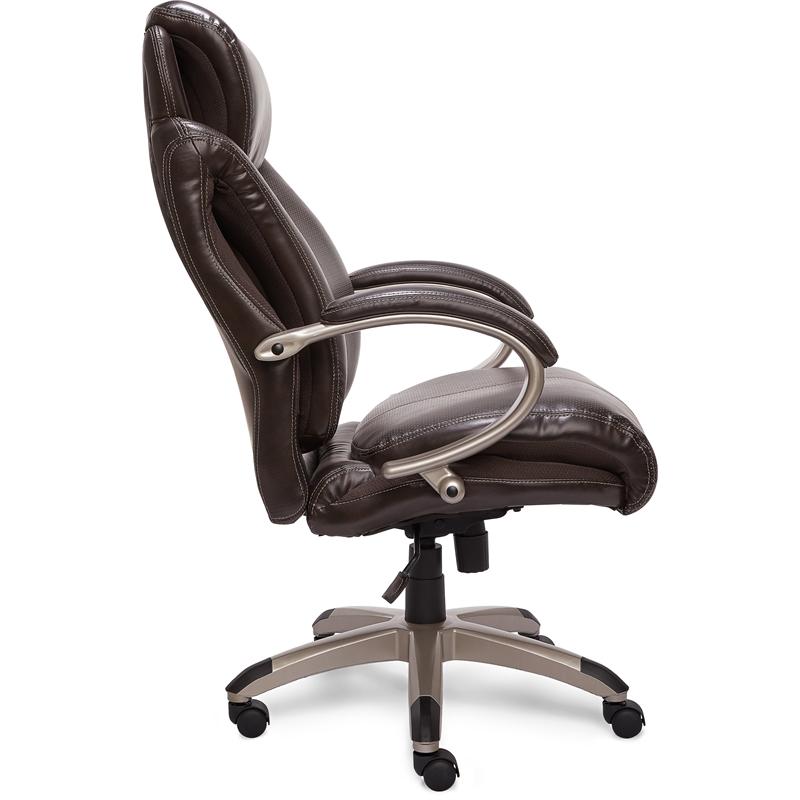 Serta Air Executive Office Chair In Brown Bonded Leather 43809