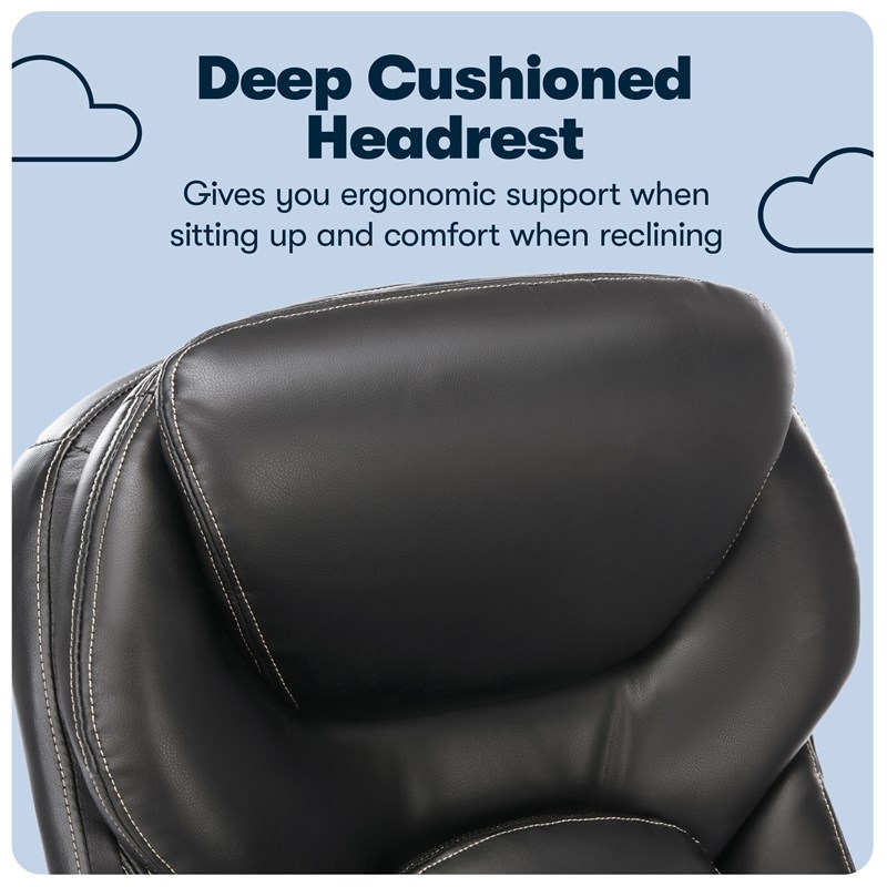 Serta Claremont Back in Motion Office Chair in Black Bonded Leather