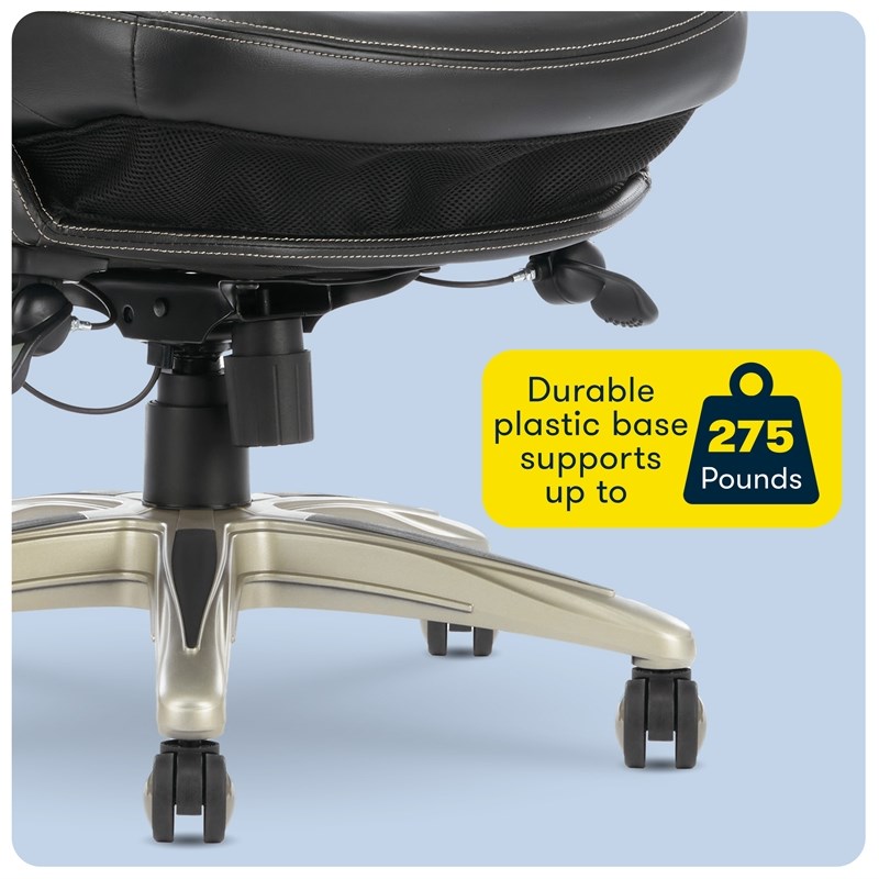 Serta Claremont Back in Motion Office Chair in Black Bonded Leather