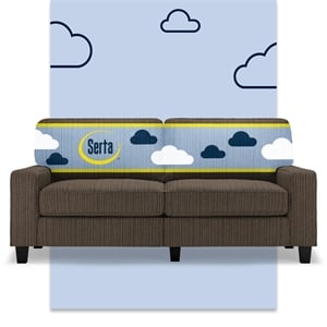 Serta Palisades 73&quot Track Arm Sofa with Removable Covers Brown