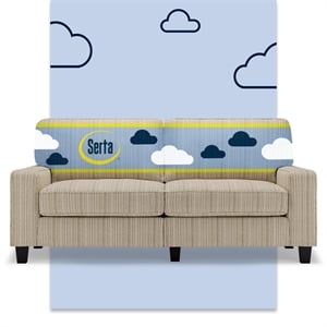 Serta Palisades 73&quot Track Arm Sofa with Removable Covers Beige