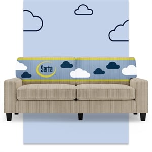 Serta Palisades 78&quot Track Arm Sofa with Removable Covers Beige