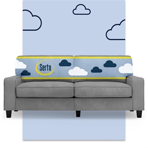 Serta Palisades 78&quot Track Arm Sofa with Removable Covers Glacial Gray