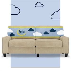 Serta Palisades 73&quot Track Arm Sofa with Removable Covers Sand Beige