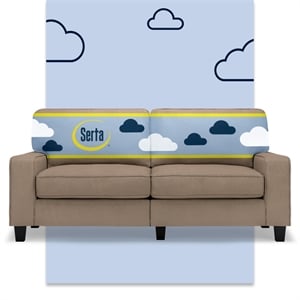 Serta Palisades 73&quot Track Arm Sofa with Removable Covers Tan