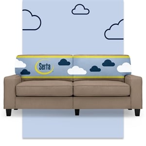 Serta Palisades 78&quot Track Arm Sofa with Removable Covers Tan