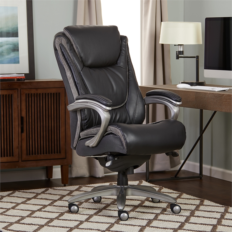 Serta Big and Tall Executive Office Chair in Bliss Black 44951
