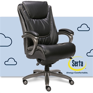 serta big and tall smart layers executive office chair black/ gray