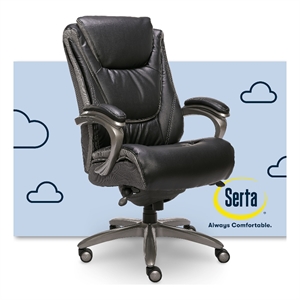 serta baxter big and tall smart layers executive office chair black and gray