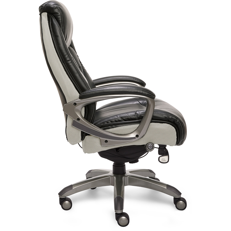 Serta Smart Layers Ergonomic Leather Executive Office Chair in Black