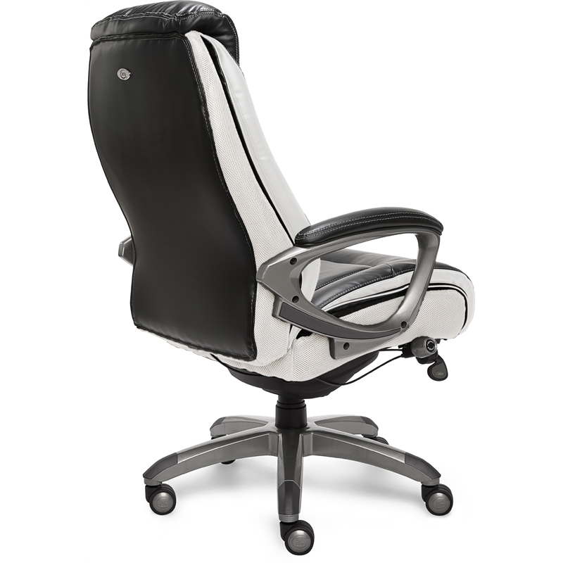 Serta Smart Layers Ergonomic Leather Executive Office Chair in Black