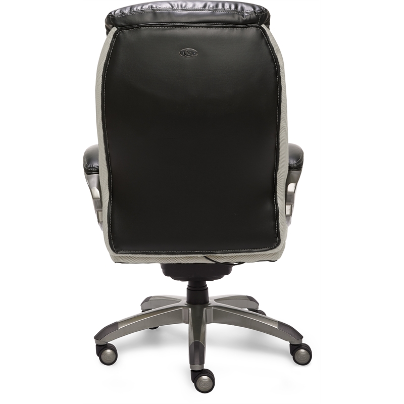 Serta Smart Layers Ergonomic Leather Executive Office Chair in Black