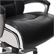 Serta Lautner Executive Office Chair Black Bonded Faux Leather and White Mesh