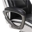 Serta Lautner Executive Office Chair Black Bonded Faux Leather and White Mesh
