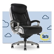 Serta Lautner Executive Office Chair Black Bonded Faux Leather and White Mesh