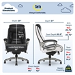 Serta Lautner Executive Office Chair Black Bonded Faux Leather and White Mesh
