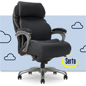 serta at home big and tall executive office chair black