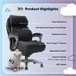Serta Jackson Big and Tall Faux Leather Executive Office Chair in Black