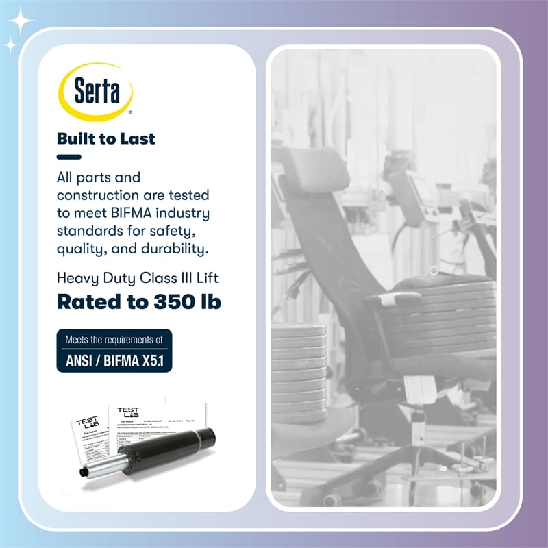 Serta Jackson Big and Tall Faux Leather Executive Office Chair in Black