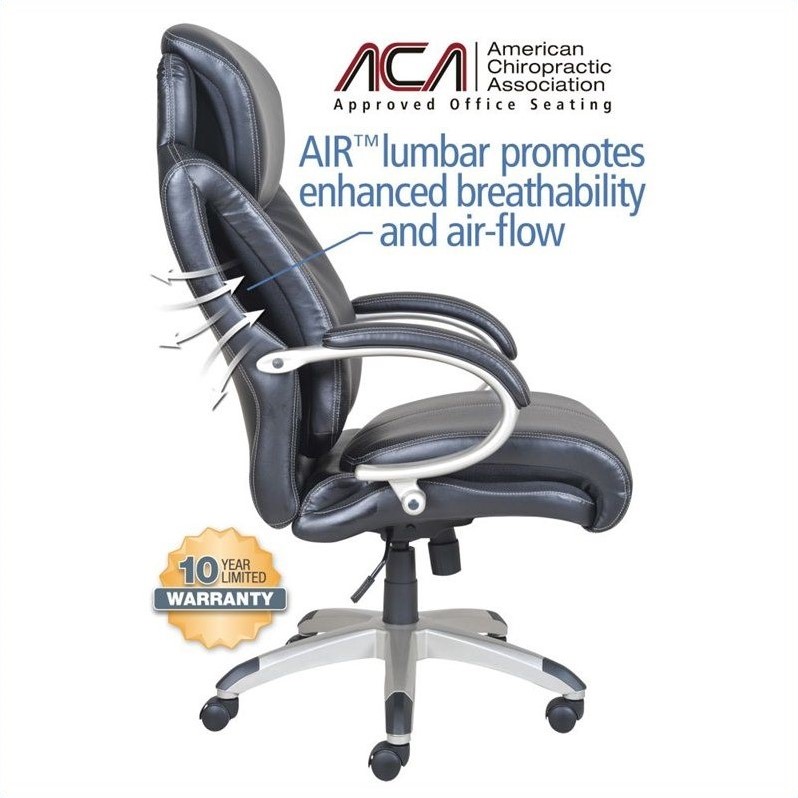 Serta at Home Big and Tall Wellness by Design Executive Leather Office