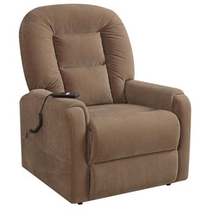 pri upholstered lift chair in raider mocha brown
