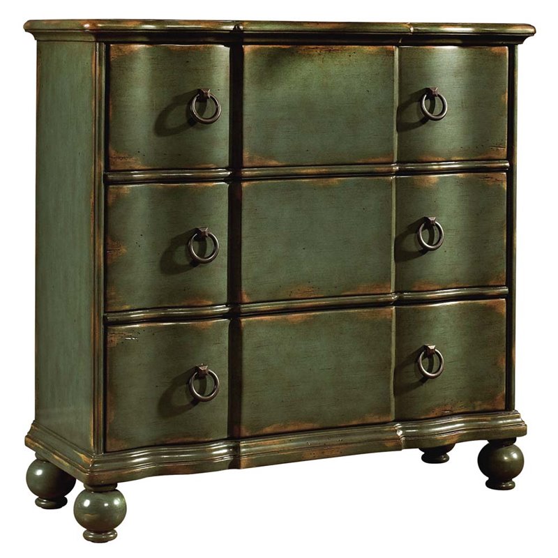 PRI 3 Drawer Accent Chest in Weathered Green DSP017068