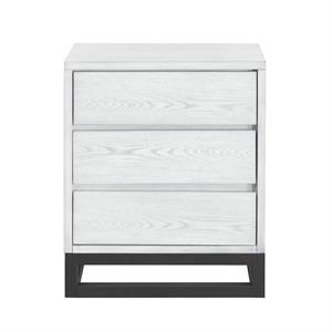 home fare modern white industrial nightstand