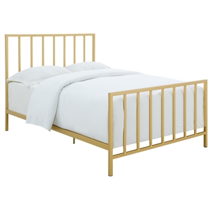 home fare full metal bed in metallic gold