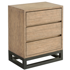 home fare natural brown industrial nightstand