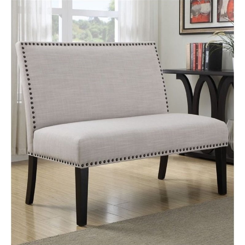 PRI Fabric Living Room Bench in Grey DS21834001