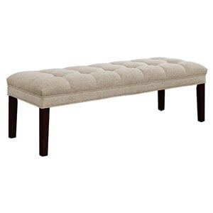 pri upholstered bedroom bench in white