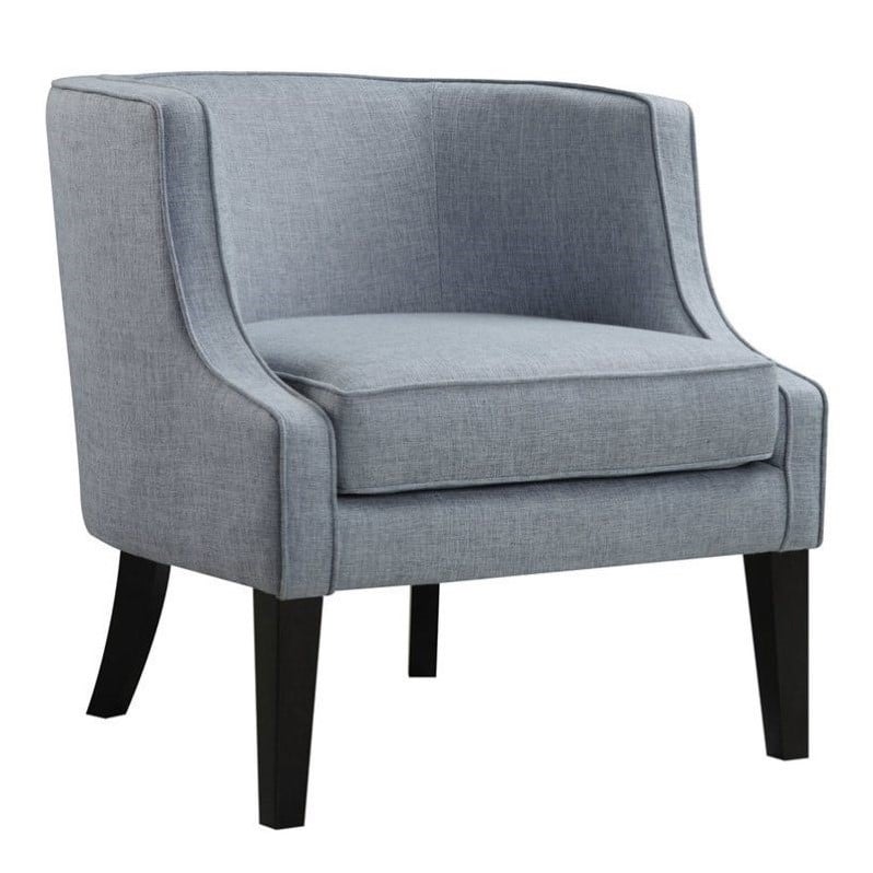 86% OFF - Custom Blue Upholstered Accent Chair / Chairs