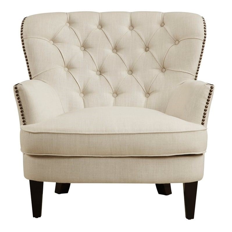 PRI Upholstered Accent Arm Chair in Beige - DS-2522-900-386