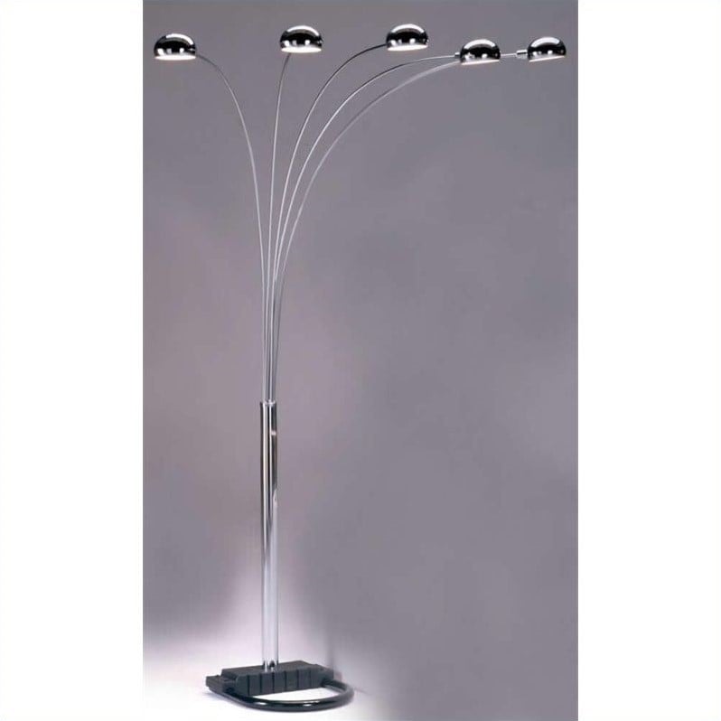 Bernards Chrome Spider Floor Lamp   6226