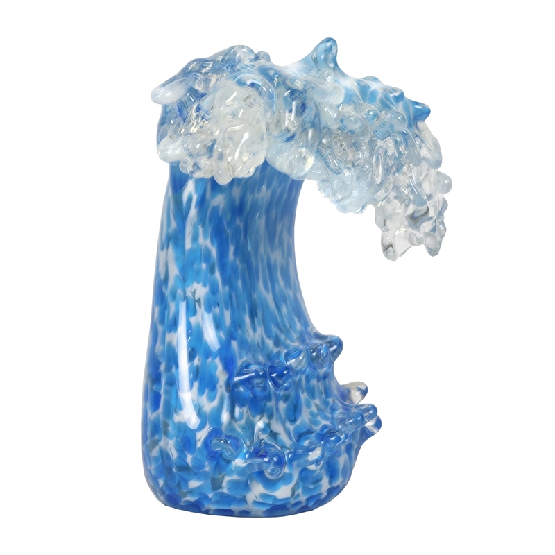 Dale Tiffany Laguna Wave Modern Art Glass Figurine in Azure Blue