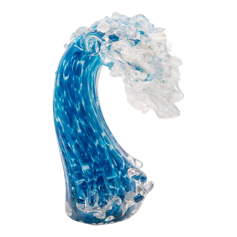 Dale Tiffany Laguna Wave Modern Art Glass Figurine in Azure Blue